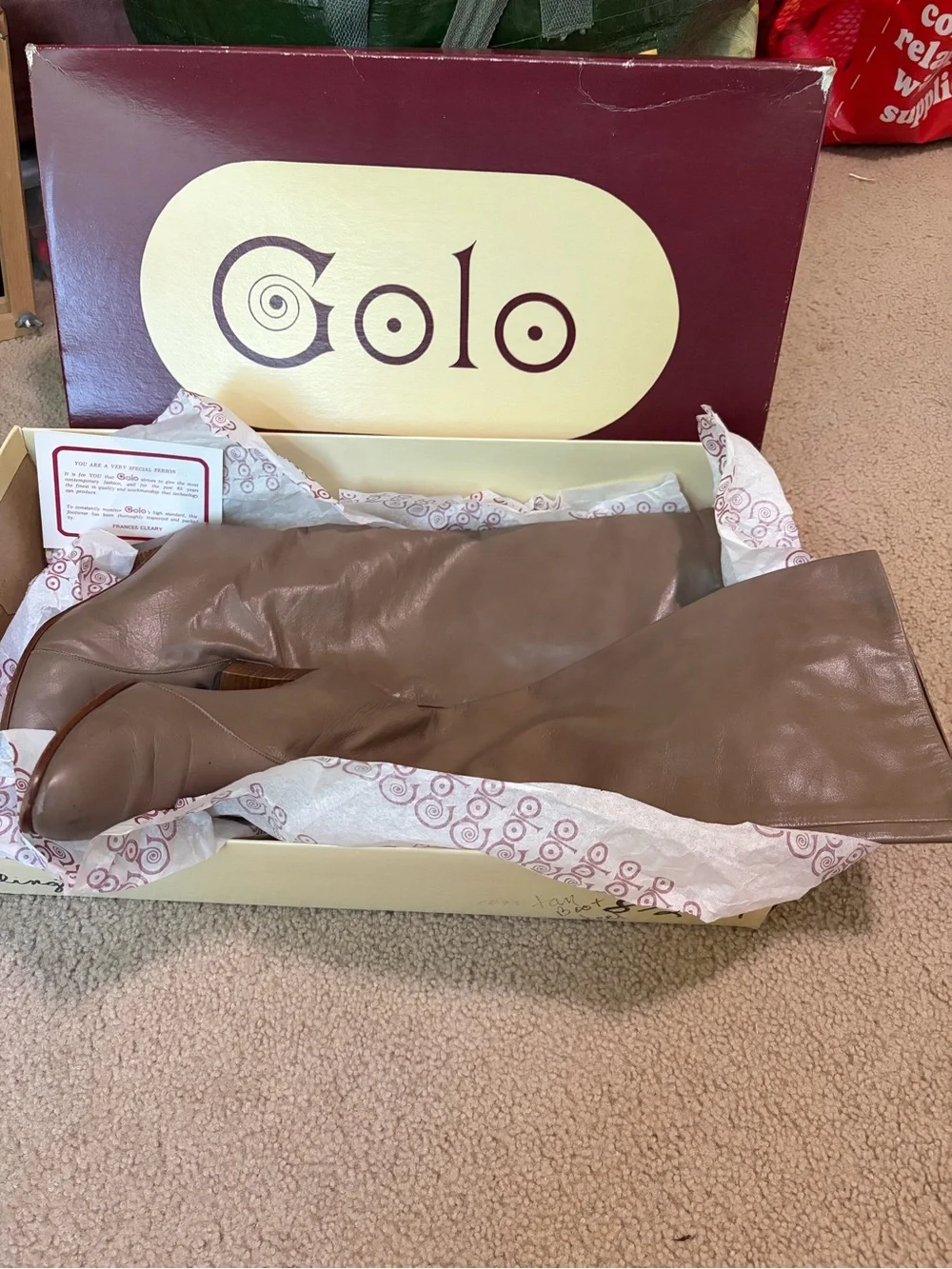 Golo Taupe Over-the-Knee Leather Boots
